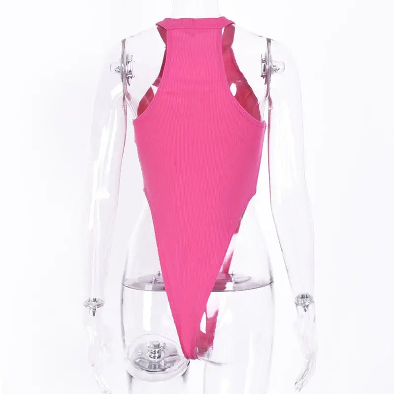 2022 Neon Green Red Orange Sexy Bodysuit Summer Clothes for Women Casual Streetwear Jumpsuits - Blade & Thread