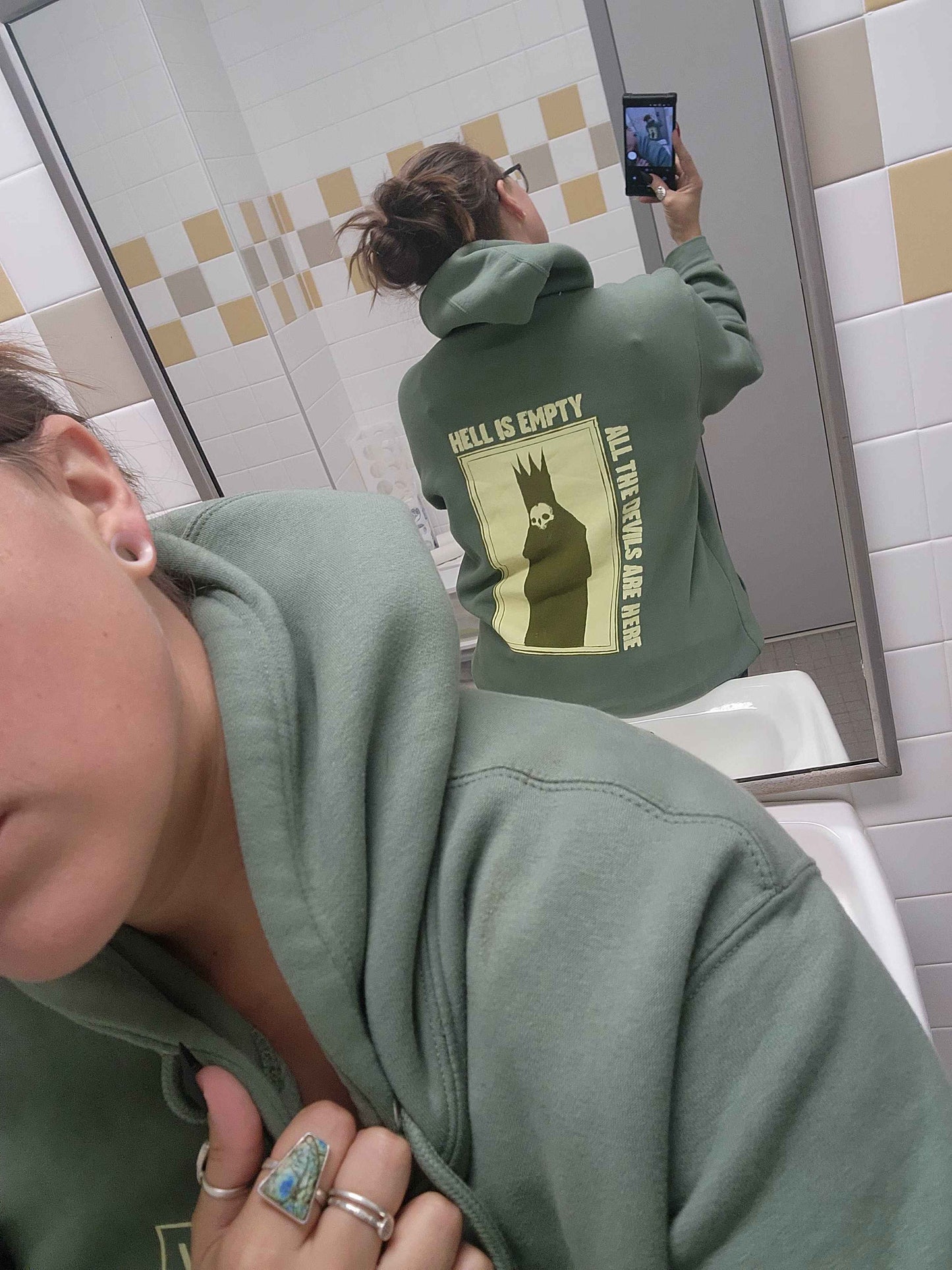 Hell is Empty Pullover Hoodie Sage Any Means Necessary Clothing
