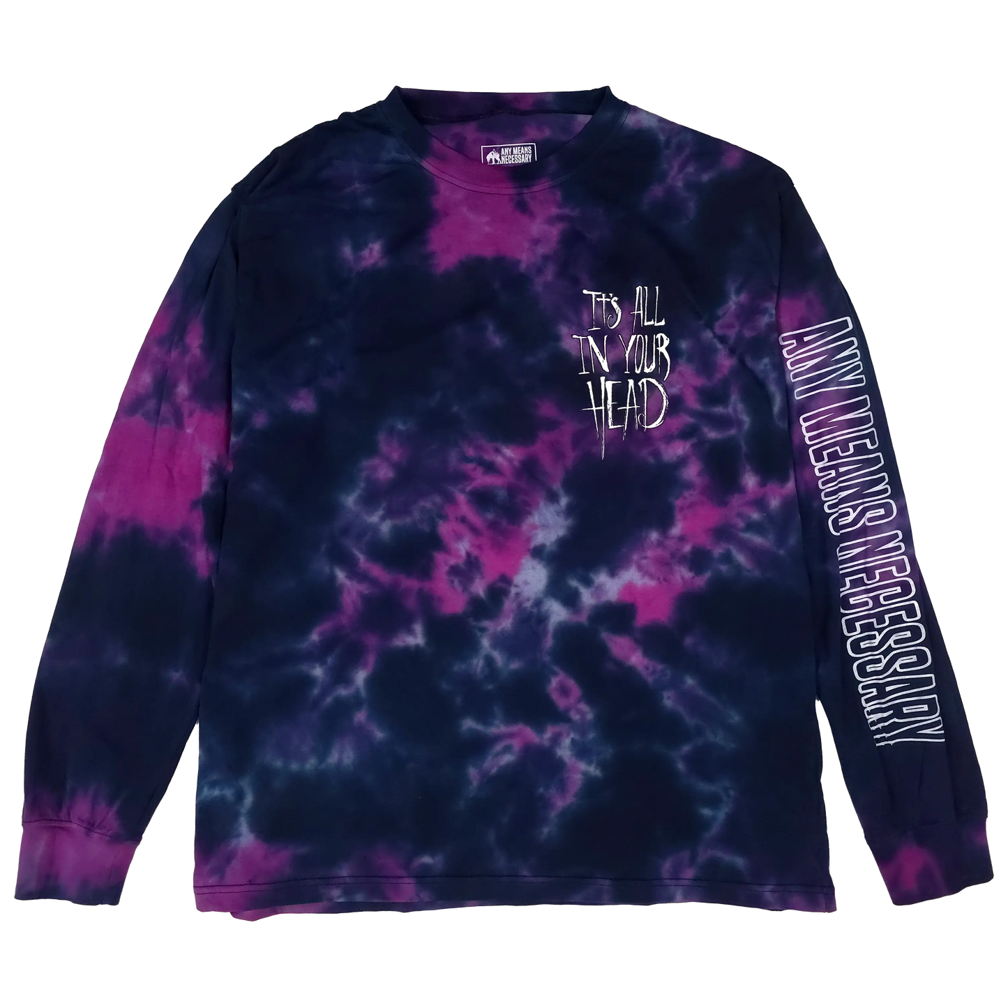 It's All In Your Head Long Sleeve T-Shirt Purple Any Means Necessary Clothing