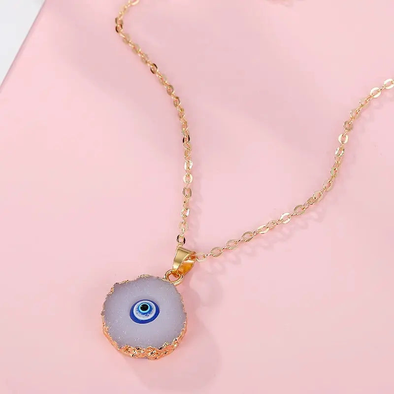 Turkish Evil Eye Pendant Choker Necklace Lucky Blue Evil Eyes Clavicle Chain Necklace nowadaysfashion