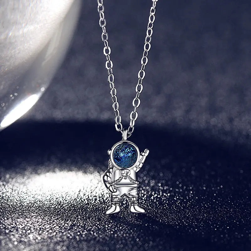 Spaceman Moon Couples Necklace Milky Way Space Pendant Necklaces Jewelry nowadaysfashion