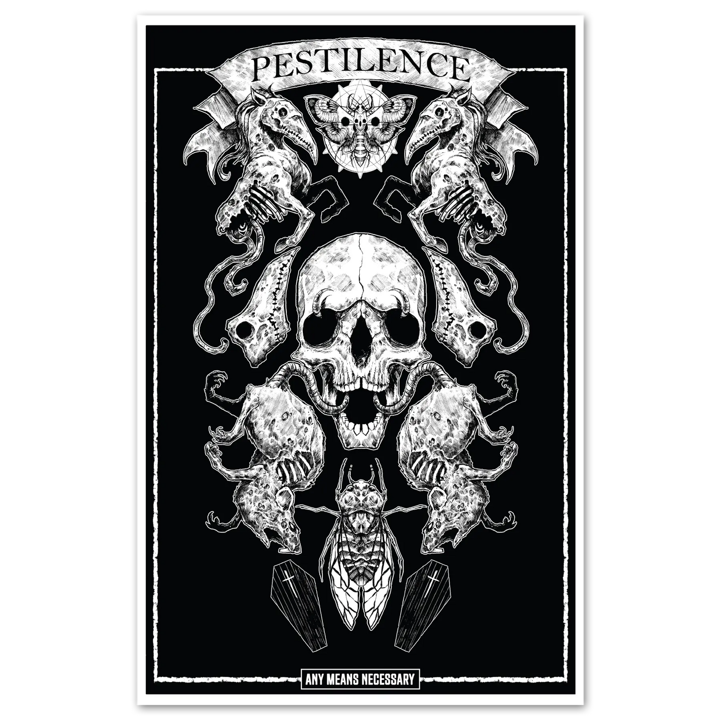 4 Horsemen Pestilence Print Any Means Necessary Clothing