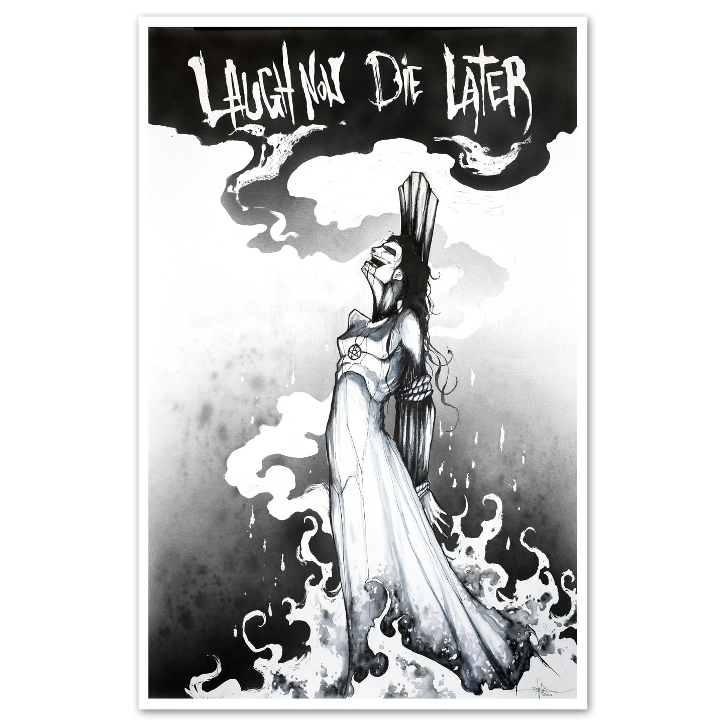Laugh Now Die Later Print Any Means Necessary Clothing