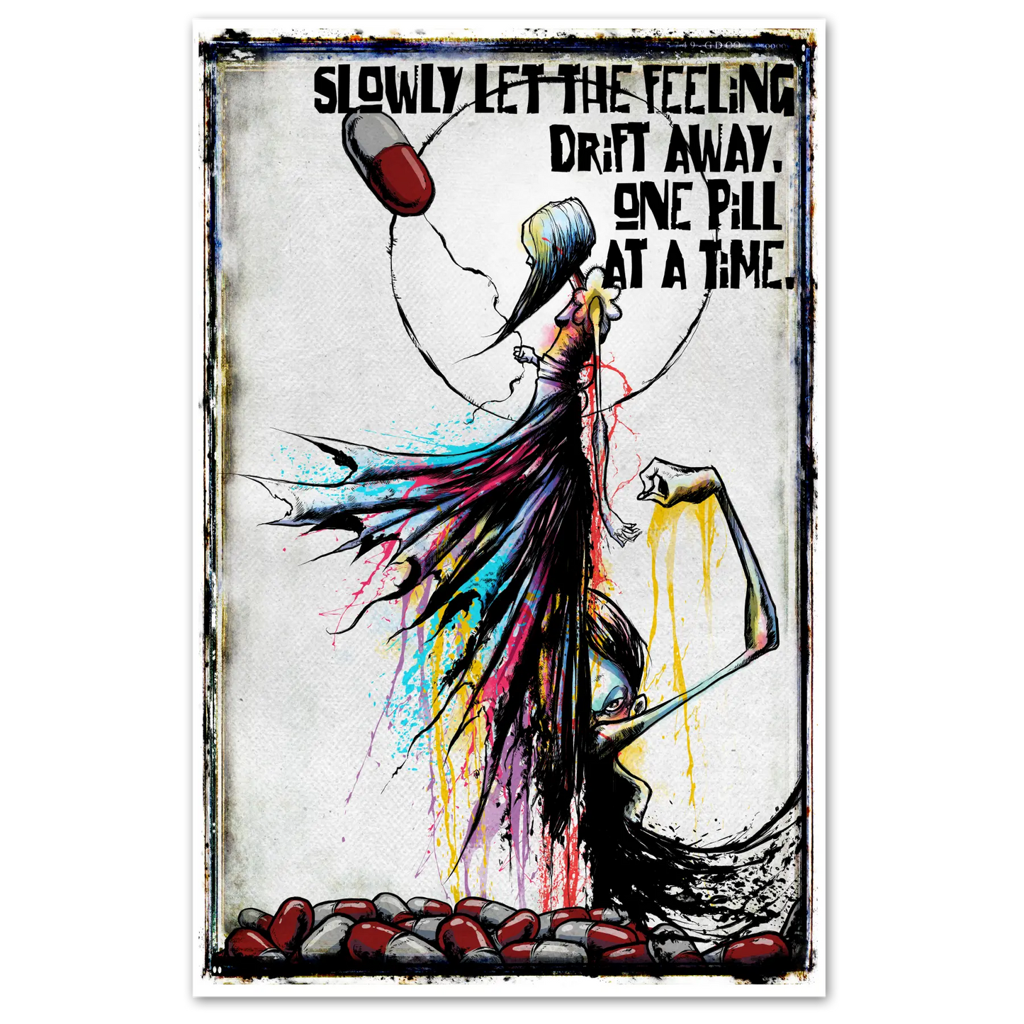 One Pill At A Time Print Any Means Necessary Clothing