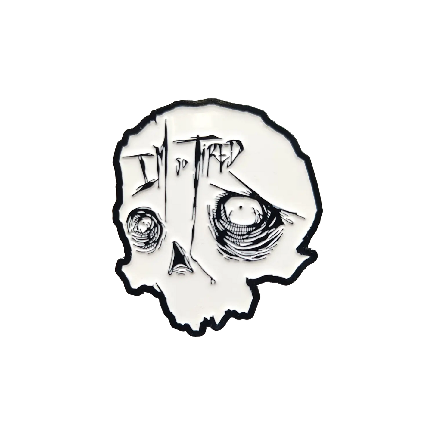 So Tired Enamel Pin Black Any Means Necessary Clothing