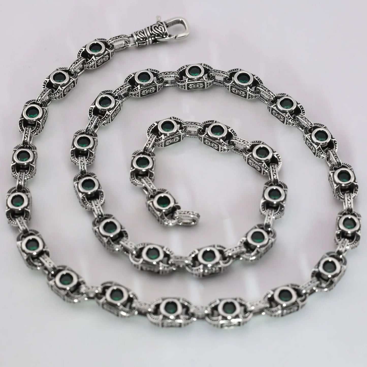 Aragogaceous pattern sapphire necklace for couples - Blade & Thread