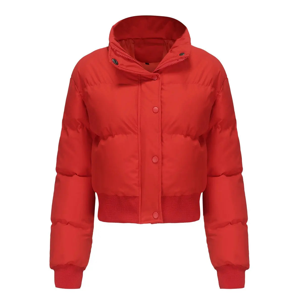 Autumn and winter women's short long-sleeved turtleneck warm jacket - Blade & Thread