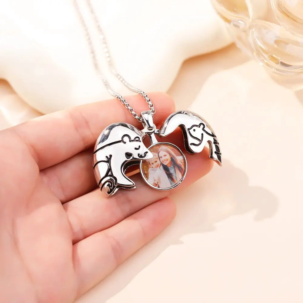 Bear Hug Heart Necklace Photo Box - Blade & Thread
