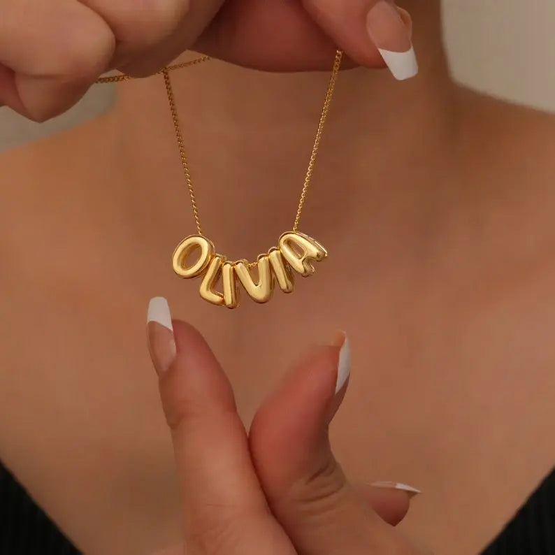 bubble name necklace - Blade & Thread