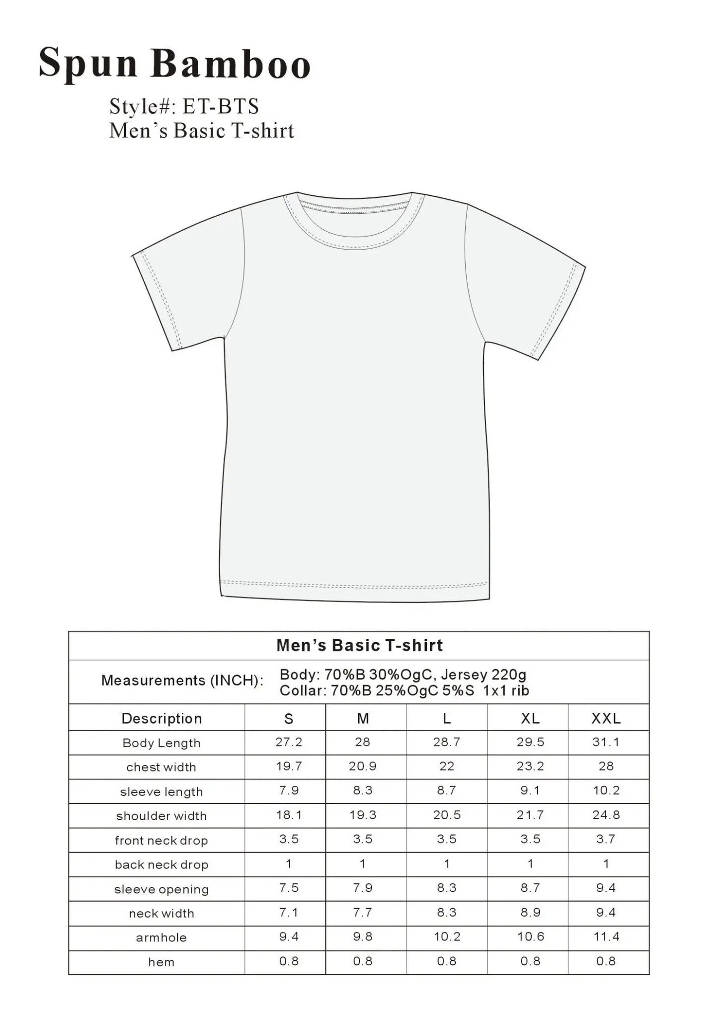 Clearance Men's Bamboo Short Sleeve T-Shirt - Classic Cut - Blade & Thread