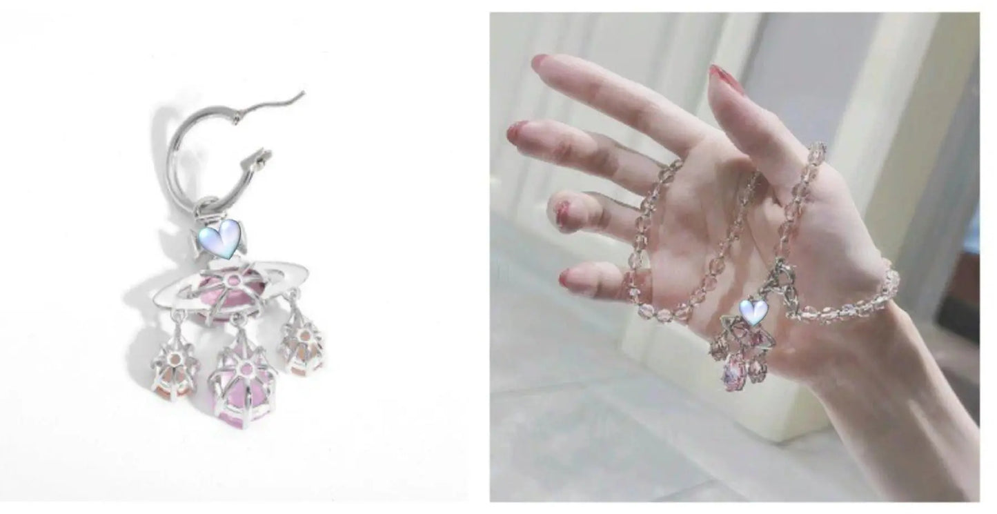 Colored zircon necklace clavicle crystal set ornaments - Blade & Thread