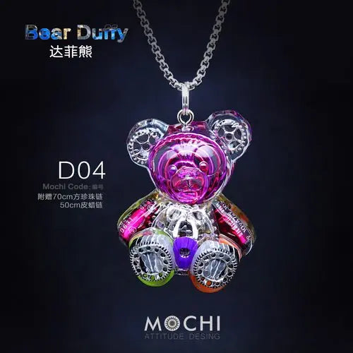 Creative Cyberpunk Duffy Bear Couple Necklace Sweatshirt Pendant - Blade & Thread