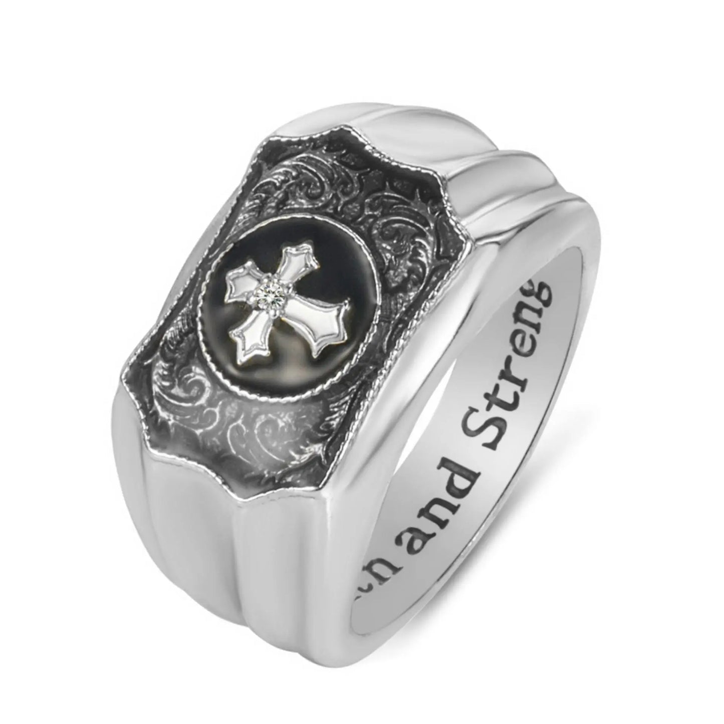Creative faith cross ring - Blade & Thread