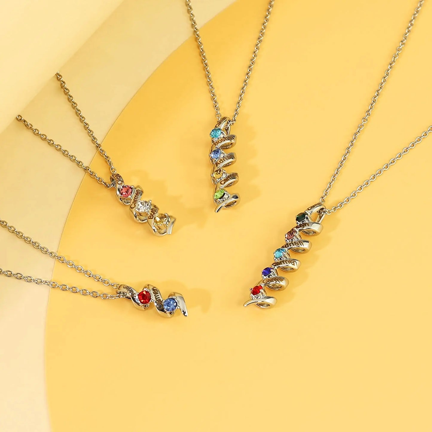 Customizable Birthstone Pendant Necklace For Women Choker Mom Birthday Jewelry - Blade & Thread