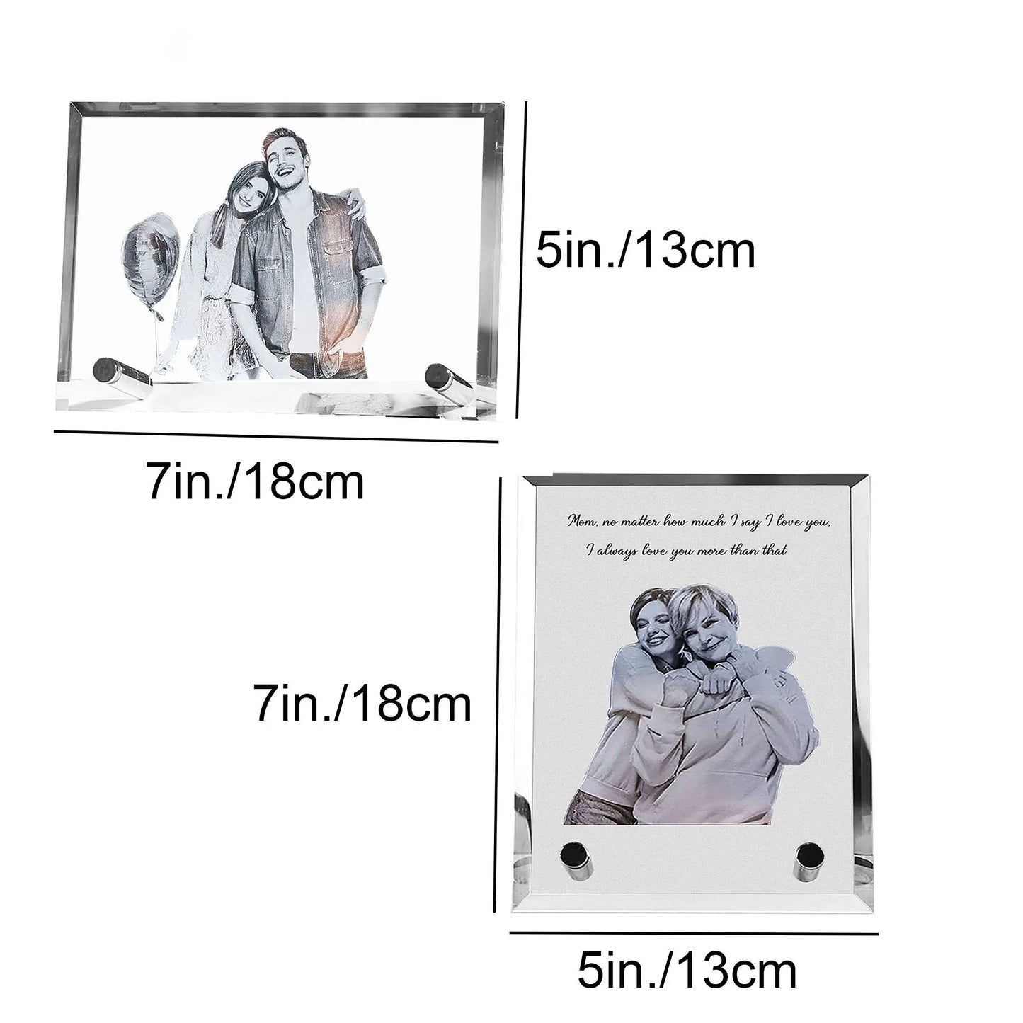 Customized Crystal Family Lovers Photo Album Image Laser Photo Frame - Blade & Thread
