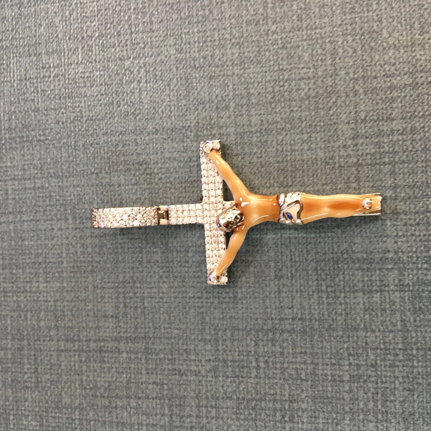 Enamel Cross Diamond Pendant - Blade & Thread