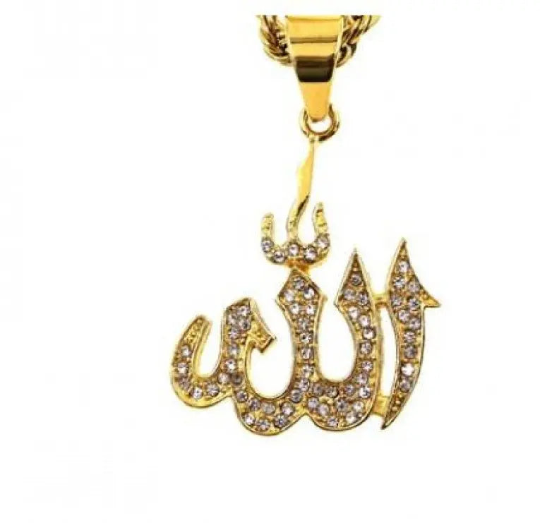 Gold Micro Allah Necklace pendant - Blade & Thread
