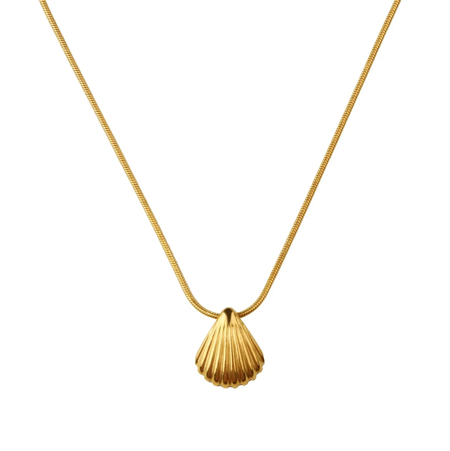 gold shell necklace - Blade & Thread