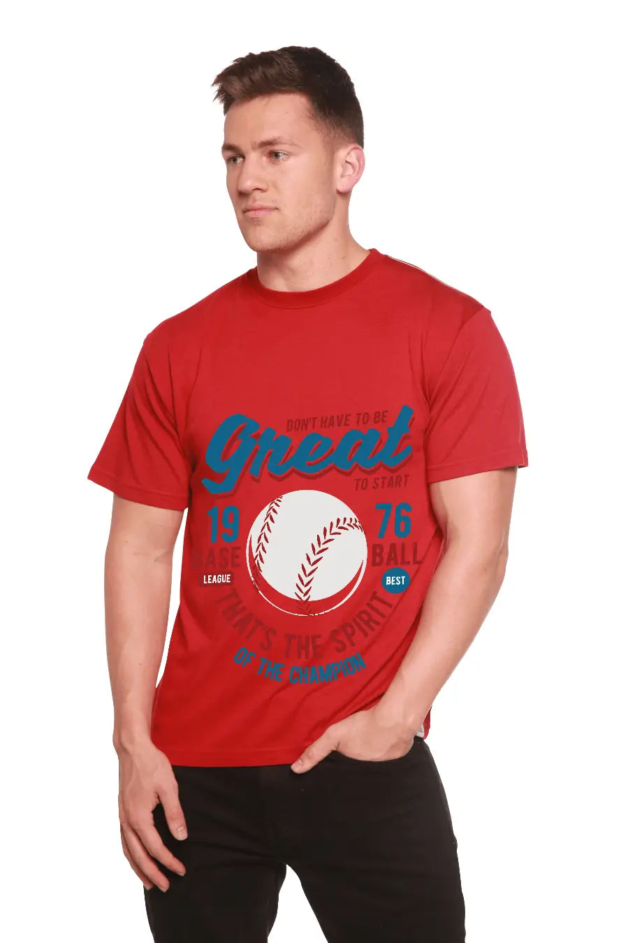 Great Baseball Men's Bamboo Viscose/Organic Cotton Short Sleeve Graphic T-Shirt - Blade & Thread
