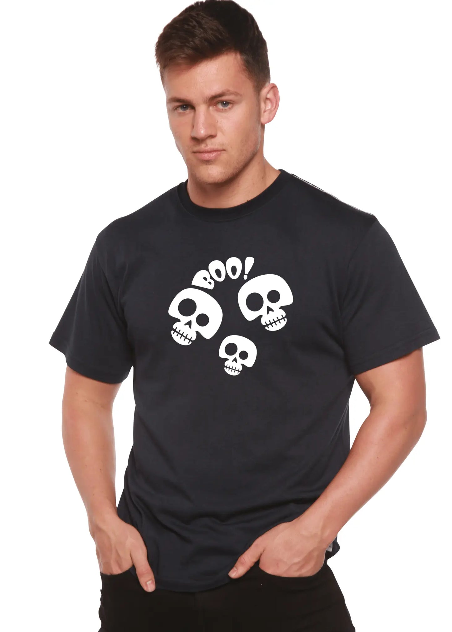 Halloween Boo Unisex Bamboo Viscose/Organic Cotton Short Sleeve Graphic T-Shirt - Blade & Thread