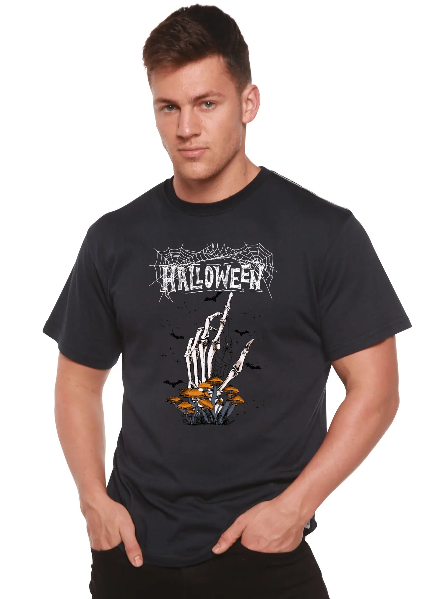 Halloween Men's Bamboo Viscose/Organic Cotton Short Sleeve Graphic T-Shirt - Blade & Thread
