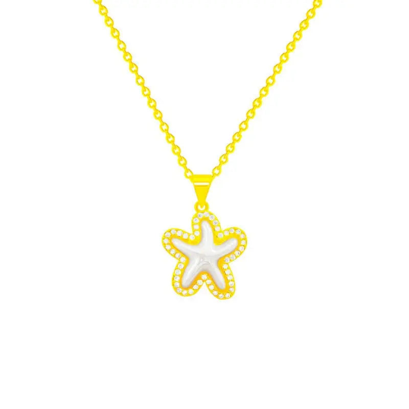 Light luxury starfish necklace inlaid with bricks - Blade & Thread