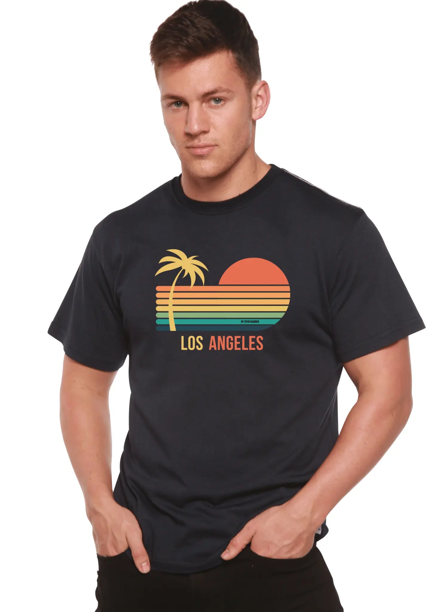 Los Angeles Unisex Bamboo Viscose/Organic Cotton Short Sleeve Graphic T-Shirt - Blade & Thread