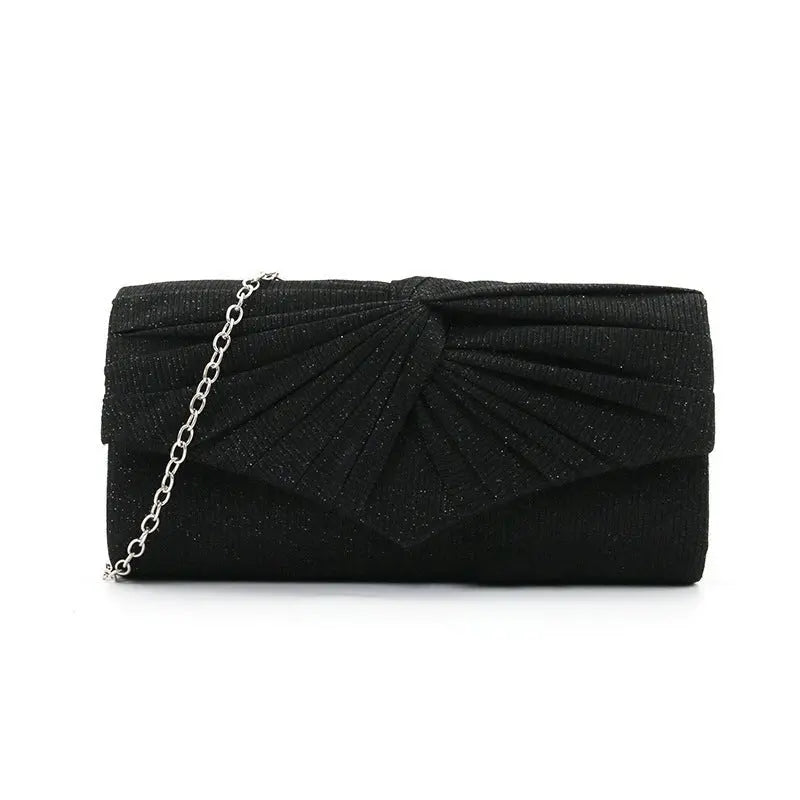 Pleated lace women's bag, solid color Clutch handbag - Blade & Thread