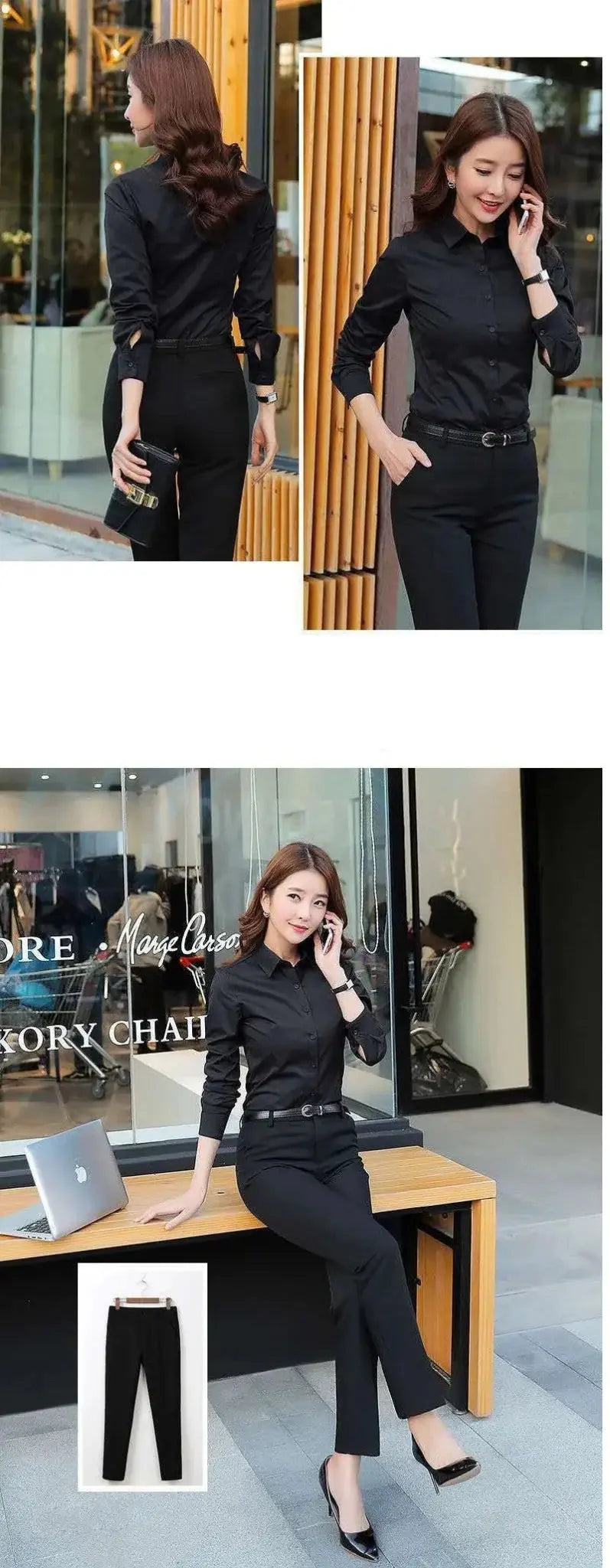Polyester Cotton Shirts for Women Long Sleeve Blouse - Blade & Thread