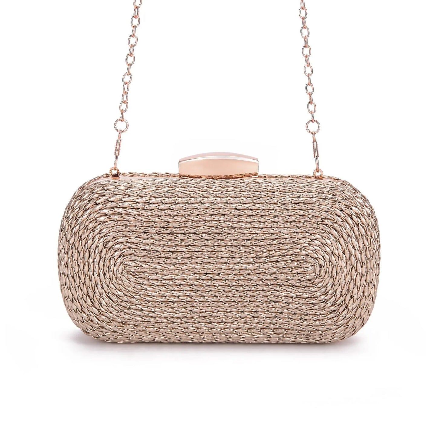 PU women's bag single shoulder woven evening bag - Blade & Thread