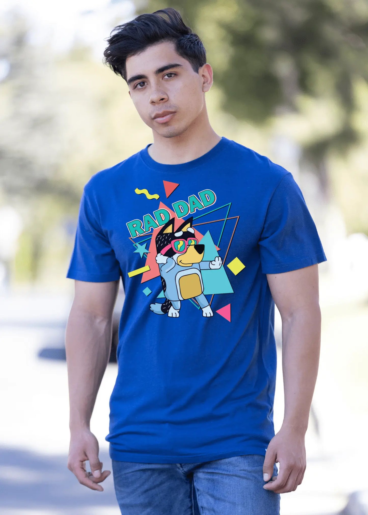 Rad Dad Bluey Men's Bamboo Short Sleeve Graphic T-Shirt - Blade & Thread