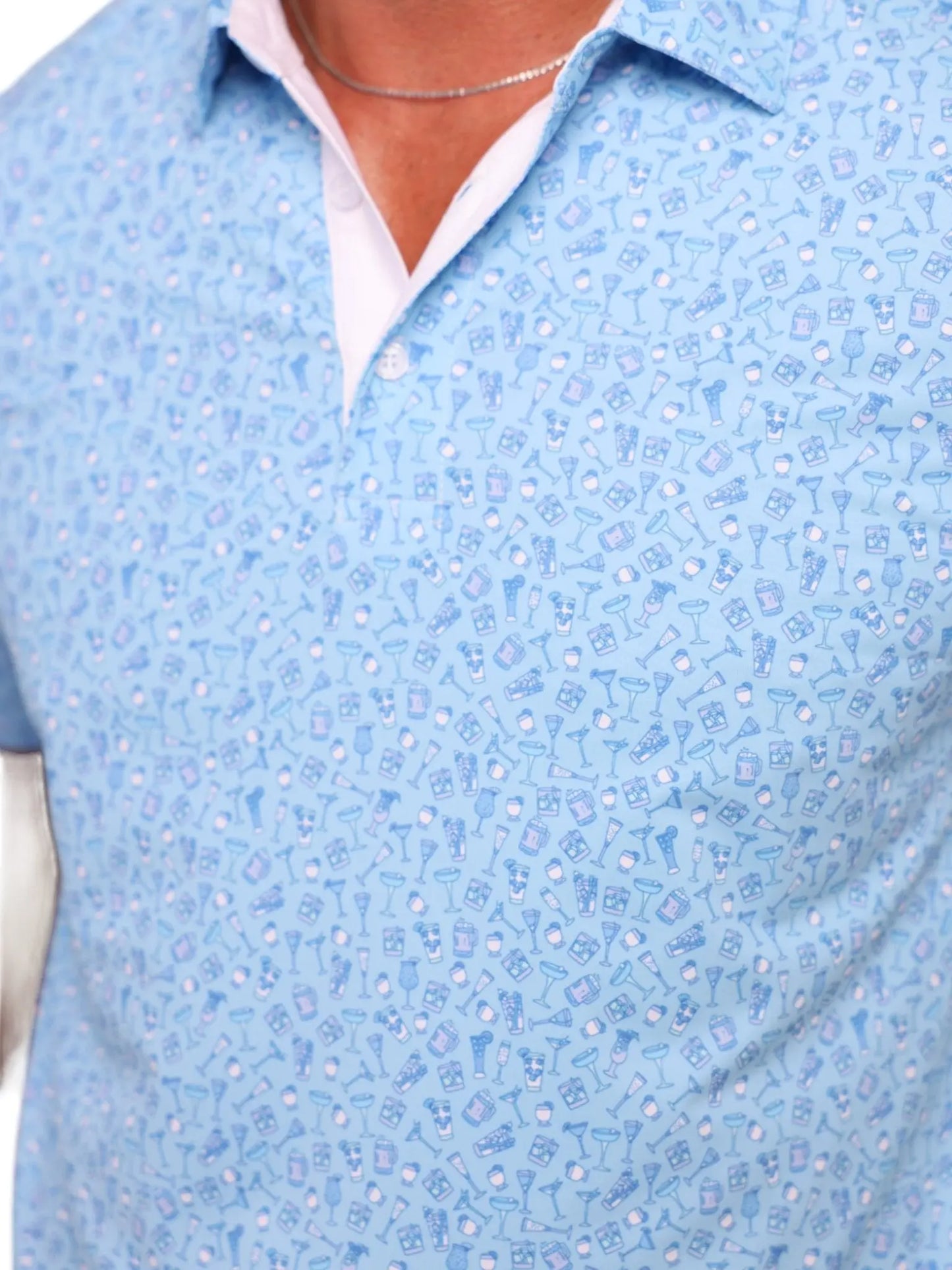 Spirits Print Polo - Blade & Thread