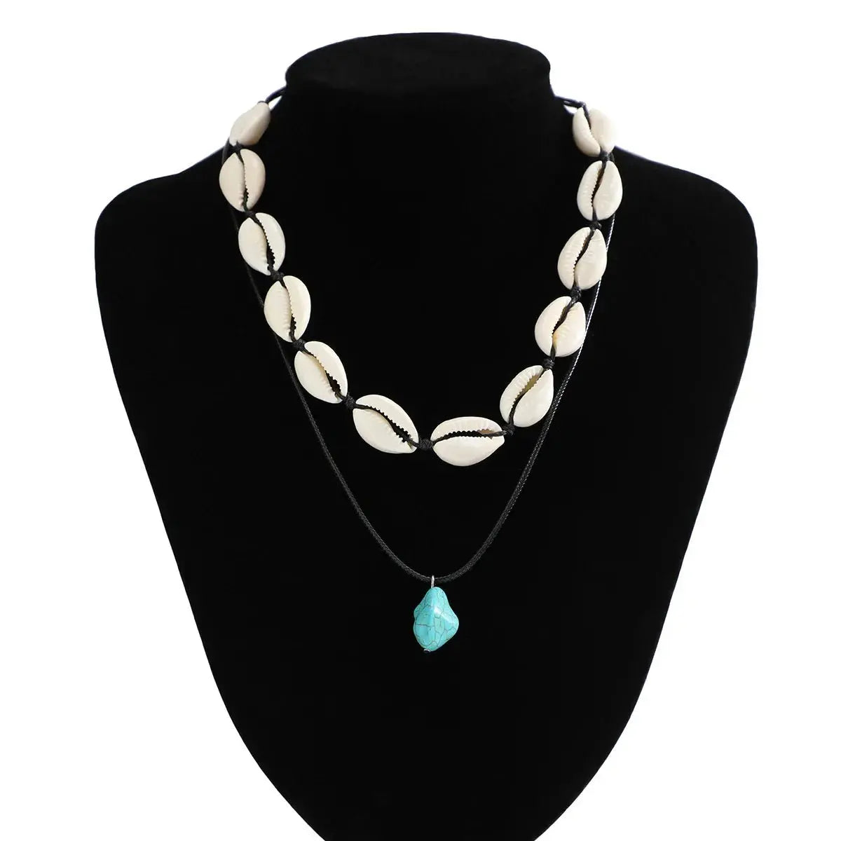 Summer Shell Choker With Stone Pendant Necklace - Blade & Thread