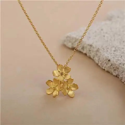triangle forget me not necklace - Blade & Thread