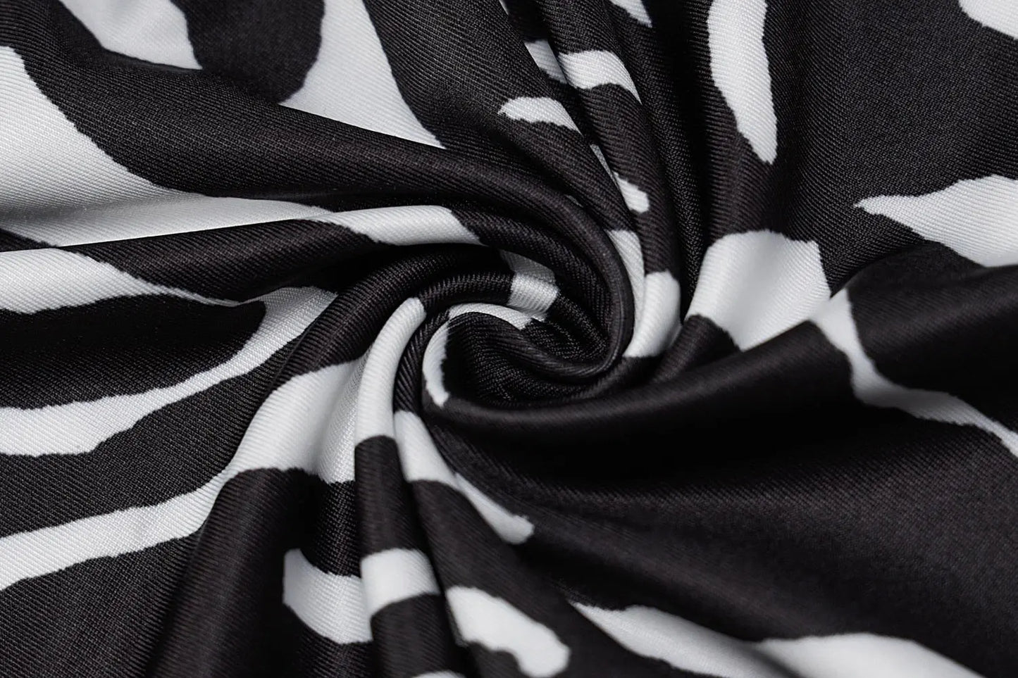 Zebra Print Long Sleeve V-Neck Bandage Sexy Mini Dress Streetwear Outfits Party Wear - Blade & Thread