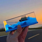 Creative Cruise Ship Fluid Drift Bottle Nautical Home Decor Blade & Thread