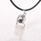 1 Pair Personalized Custom Photo Couple Heart Shape Projection Pendant Necklace nowadaysfashion