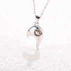 1 Pair Personalized Custom Photo Couple Heart Shape Projection Pendant Necklace nowadaysfashion