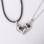 1 Pair Personalized Custom Photo Couple Heart Shape Projection Pendant Necklace nowadaysfashion