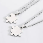 1 Pair puzzle Pendant Chain piece necklace for couples nowadaysfashion