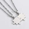1 Pair puzzle Pendant Chain piece necklace for couples nowadaysfashion