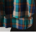 100% Cotton Plaid Shirt Long Sleeve Button Up Casua Loose Blouse Plus Size nowadaysfashion