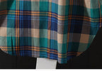 100% Cotton Plaid Shirt Long Sleeve Button Up Casua Loose Blouse Plus Size nowadaysfashion
