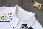 100% Cotton Women White Floral Embroidery Blouse Long Sleeve Turn Down Collar Shirt nowadaysfashion