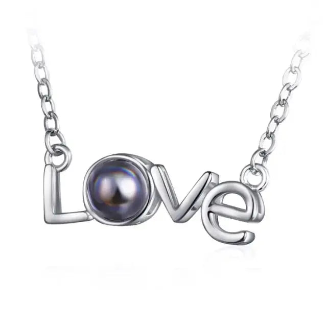 100 languages of love necklace Pendant to Express, Women Love Memory Projection Necklace nowadaysfashion