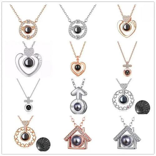 100 languages of love necklace Pendant to Express, Women Love Memory Projection Necklace nowadaysfashion