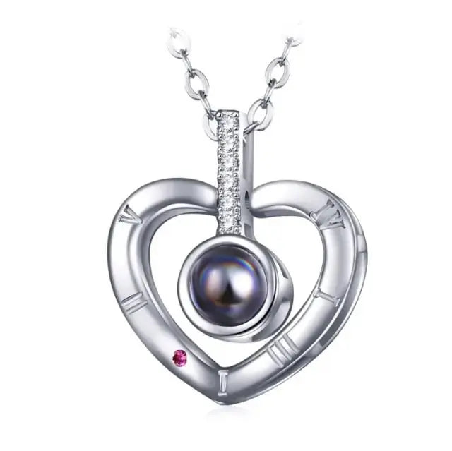 100 languages of love necklace Pendant to Express, Women Love Memory Projection Necklace nowadaysfashion
