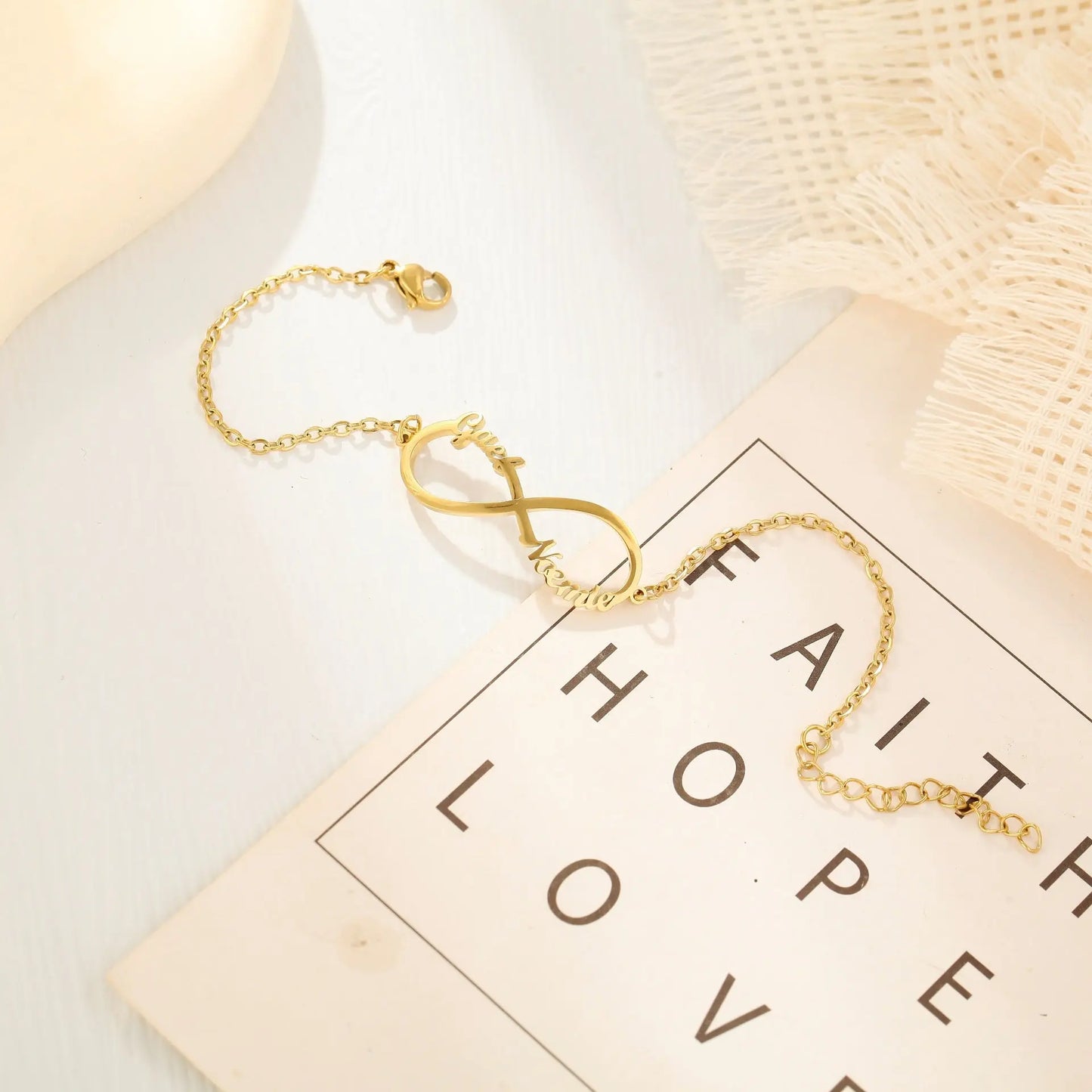 Customized 4 Name infinity bracelet for women nowadaysfashion