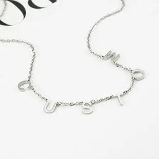 Personalized 26 English letter name necklace clavicle chain nowadaysfashion