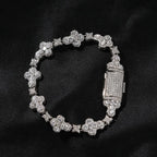 10mm cross flower star bracelet with micro-inlaid zircon nowadaysfashion